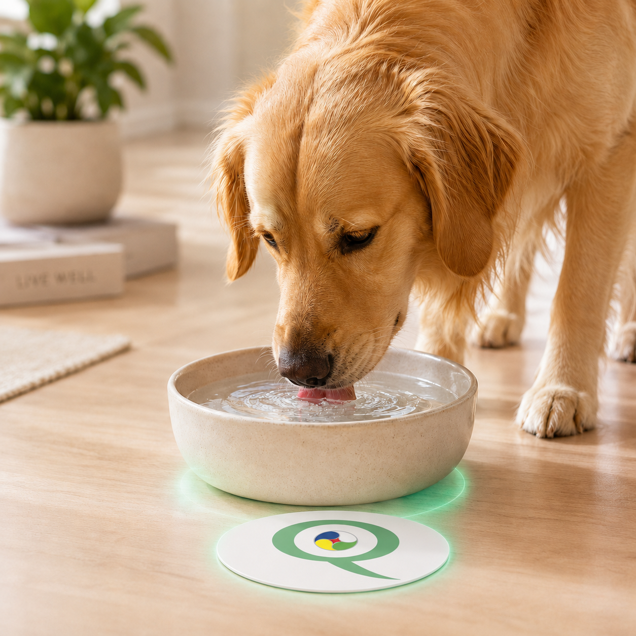 Q-Semi Vitality sotto la ciotola del cane per protezione naturale